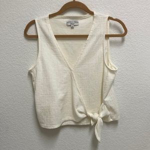 Madewell sleeveless side tie top
